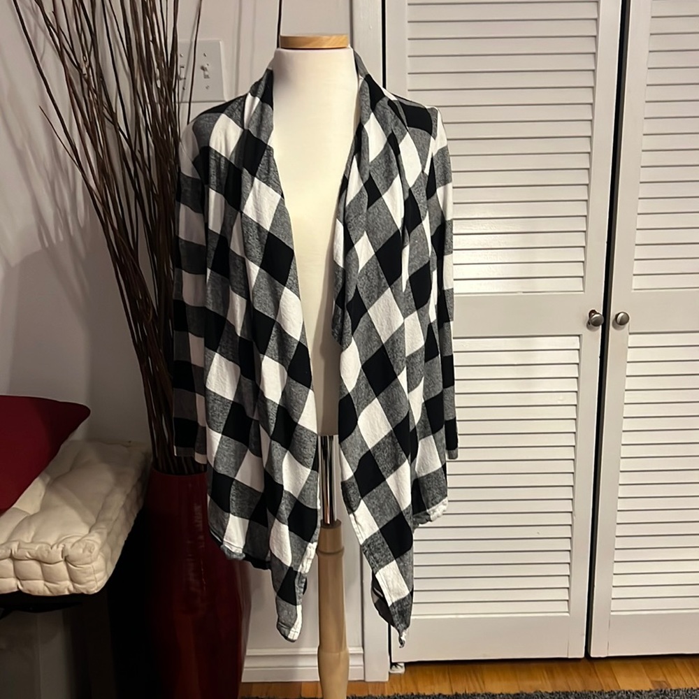 Plaid oversized shirt one size